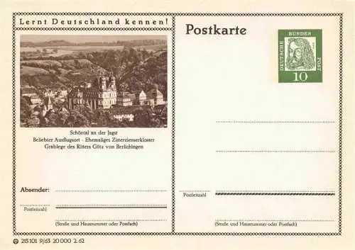 AK / Ansichtskarte 73981568 Schoental_Jagst Ehem Zisterzienserkloster Grablege des Ritters Goetz von Berlichingen