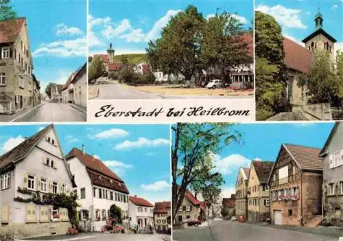 AK / Ansichtskarte 73981577 Eberstadt_Wuerttemberg Dorfstrasse Teilansichten Kirche