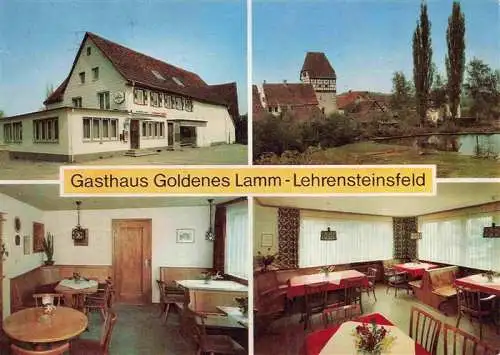 AK / Ansichtskarte 73981578 Lehrensteinsfeld Gasthaus Goldenes Lamm Gastraeume Kirche
