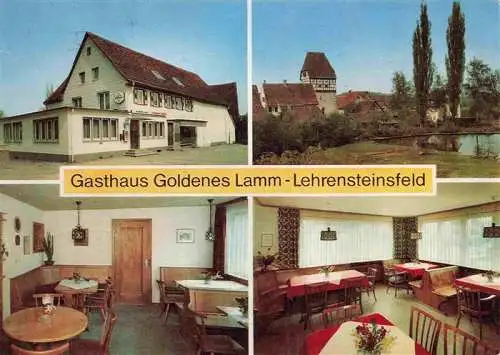 AK / Ansichtskarte  Lehrensteinsfeld Gasthaus Goldenes Lamm Gastraeume Kirche