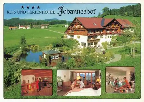 AK / Ansichtskarte  Oberstaufen Kur und Ferienhotel Johanneshof Gastraum Zimmer Hallenbad 