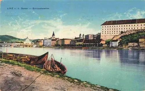 AK / Ansichtskarte  LINZ_DONAU_AT Partie an der Donau Notreservespital Militaerpflege Stempel