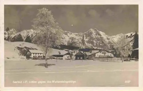 AK / Ansichtskarte 73981602 Seefeld_Tirol Winterpanorama Blick gegen Wettersteingebirge
