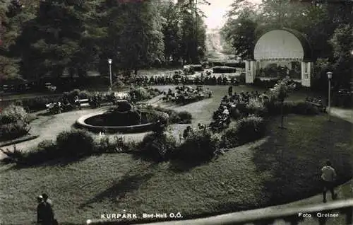 AK / Ansichtskarte 73981603 Bad_Hall_Solbad_Hall_AT Kurpark Konzertpavillon