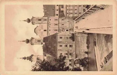 AK / Ansichtskarte  Steyr_Enns_Oberoesterreich St. Michaelerkirche mit Ex-Spitalkirche Blick vom Lambergschen Schloss