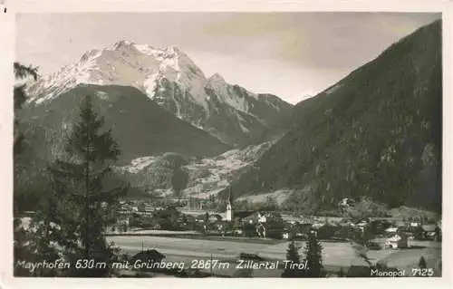 AK / Ansichtskarte 73981647 Mayrhofen_Zillertal_Tirol_AT Panorama Blick gegen Gruenberg Zillertaler Alpen