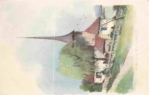 AK / Ansichtskarte  Ligerz_Bielersee_BE Kirche Kuenstlerkarte