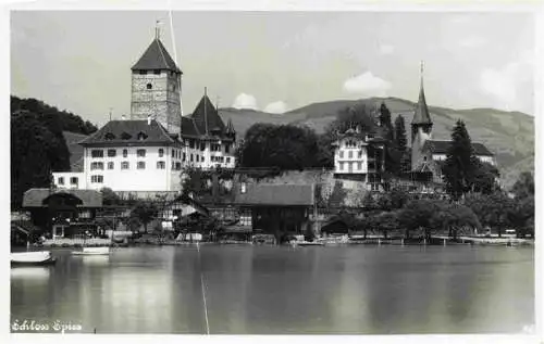 AK / Ansichtskarte  SPIEZ_Thunersee_BE Schloss Ansicht vom See aus