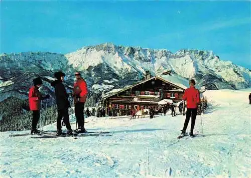 AK / Ansichtskarte  Rossfeldschihuette_Rossfeldskihuette_1538m_Berchtesgaden an der Rossfeld Hoehenringstrasse Panorama