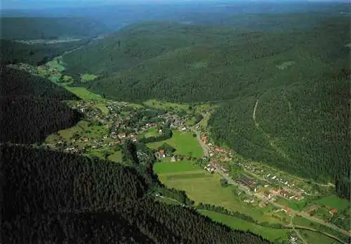 AK / Ansichtskarte 73981714 WILDBAD__Schwarzwald Fliegeraufnahme mit Enzkloesterle