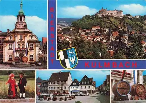 AK / Ansichtskarte  Kulmbach Rathaus Burg Marktplatz Faesser Trachtenkinder