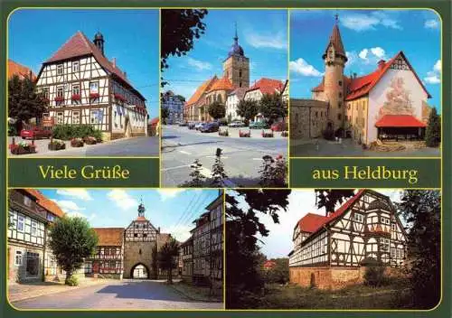 AK / Ansichtskarte 73981784 Heldburg_Bad_Colberg Rathaus Marktplatz Hofansicht Veste Hildburg Unteres Tor Ehem Amtsgericht