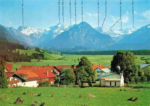 AK / Ansichtskarte 73981790 Rubi_Oberstdorf Panorama mit Allgaeuer Hochgebirge