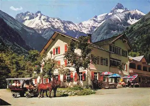 AK / Ansichtskarte 73981799 OBERSTDORF Berggasthof Spielmannszug Pferdewagen