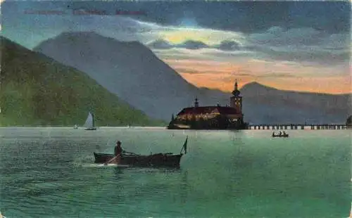 AK / Ansichtskarte 73981807 Gmunden_Traunsee_Salzkammergut_Oberoesterreich_AT Panorama Mondnacht