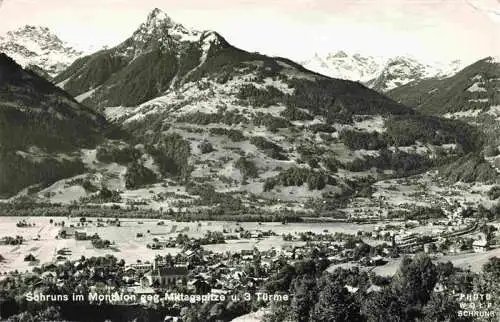 AK / Ansichtskarte 73981863 Schruns_Vorarlberg Panorama Montafon gegen Mittagspitze