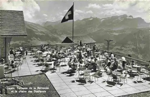 AK / Ansichtskarte  Leysin_VD Terrasse de la Berneuse Chaîne des Diablerets Fernsicht Alpenpanorama