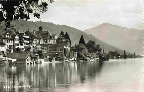 AK / Ansichtskarte  ZUG__Zugersee_ZG Altstadt mit Rigi