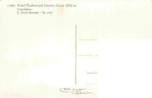 AK / Ansichtskarte  INTERLAKEN_BE Hotel Restaurant Harder-Kulm Panorama Berner Alpen