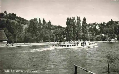 AK / Ansichtskarte  SCHAFFHAUSEN__SH Lindli Fahrgastschiff Rhein