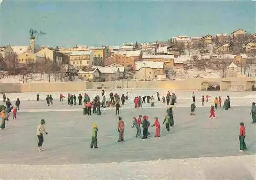 AK / Ansichtskarte  Grafenau_Niederbayern Panorama Eislaufen