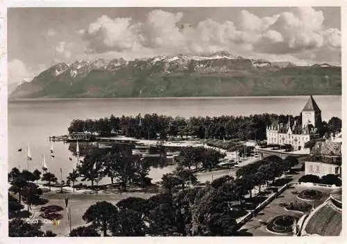 AK / Ansichtskarte  Ouchy_LAUSANNE_VD Panorama Genfersee Alpen