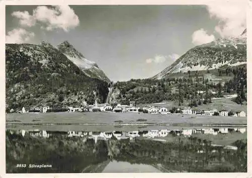 AK / Ansichtskarte  Silvaplana_GR Panorama Blick ueber den See Wasserspiegelung