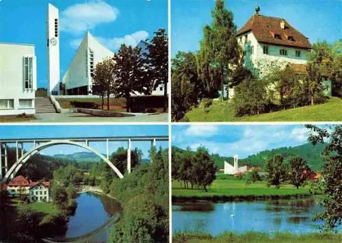 AK / Ansichtskarte  Winkeln_St_Gallen_Kanton Bruderklausenkirche Schloss Oberberg Fuerstenlandbruecke Bildweiher