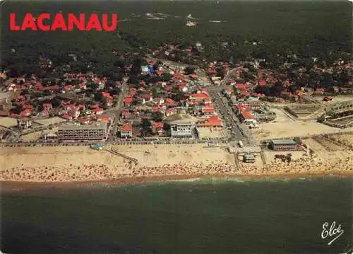 AK / Ansichtskarte  Lacanau-Ocean_33_Gironde Vue générale Grande Plage vue aérienne
