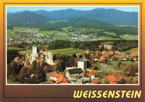 AK / Ansichtskarte 73982115 Regen_Bayern Panorama Burgruine Weissenstein 12. Jhdt.