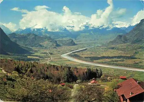 AK / Ansichtskarte  Triesenberg_Liechtenstein_FL Panorama Rheintal Schweizerberge