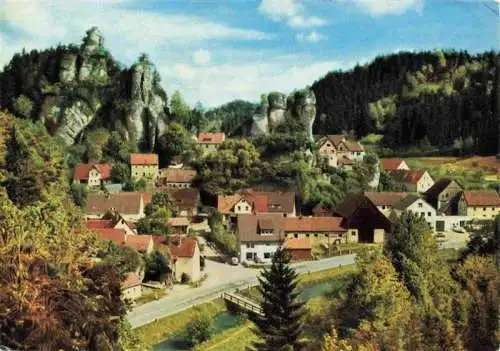 AK / Ansichtskarte  Tuechersfeld Teilansicht Gasthof Café Puettlachtal Felsen