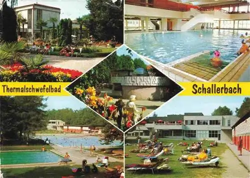 AK / Ansichtskarte  Bad_Schallerbach_Oberoesterreich_AT Thermalschwefelbad Hallenbad Freibad Liegewiese