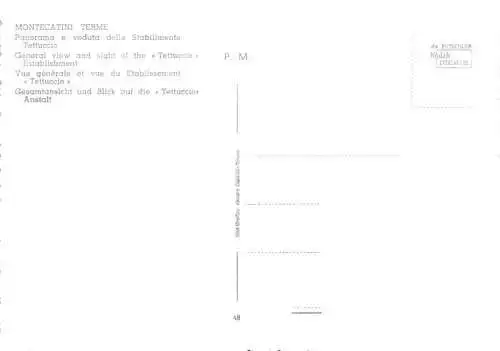 AK / Ansichtskarte  Montecatini_Terme_Pistoia_Toscana_IT Panorama e veduta della Stabilimento Tettuccio