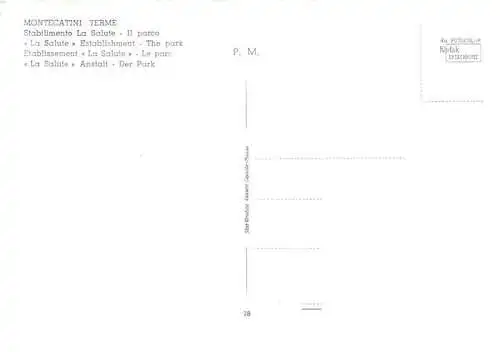 AK / Ansichtskarte  Montecatini_Terme_Pistoia_Toscana_IT Stabilimento La Salute Parco