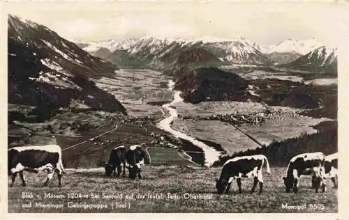 AK / Ansichtskarte  Telfs_Tirol_AT Blick von Moesern auf Inntal Oberinntal und Mieminger Gebirgsgruppe