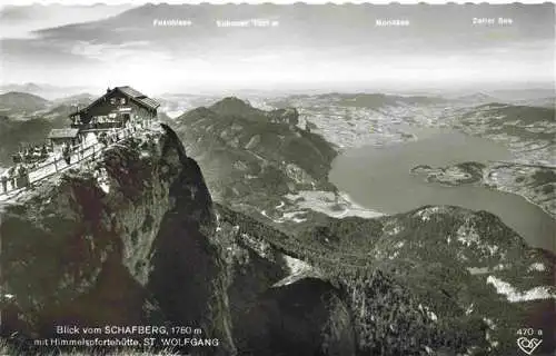 AK / Ansichtskarte  ST_WOLFGANG__Wolfgangsee_Oberoesterreich_AT Blick vom Schafberg mit Himmelspfortehuette