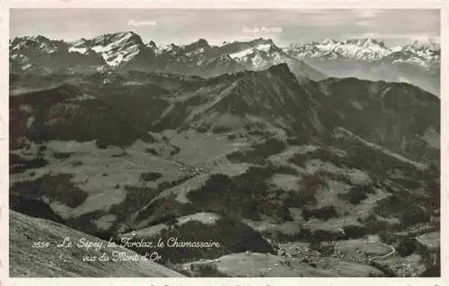 AK / Ansichtskarte  Le_Sepey_Aigle_VD La Forclaz le Chamossaire vus du Mont d'Or