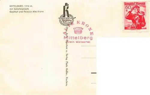 AK / Ansichtskarte  Mittelberg_Kleinwalsertal_AT Gasthof Pension Alte Krone mit Schafalpkoepfe