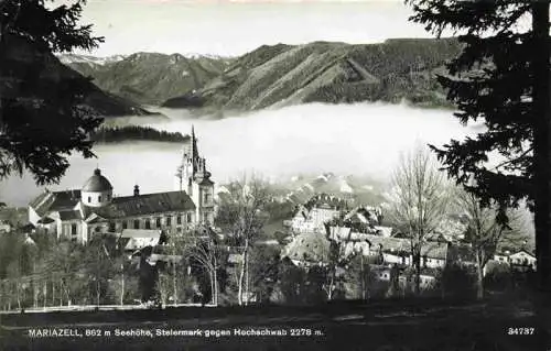 AK / Ansichtskarte  Mariazell__Steiermark_AT mit Wallfahrtskirche und Hochschwab