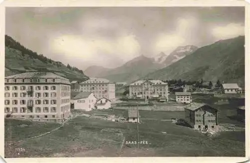 AK / Ansichtskarte  Saas-Fee_VS Teilansicht Hotels Walliser Alpen