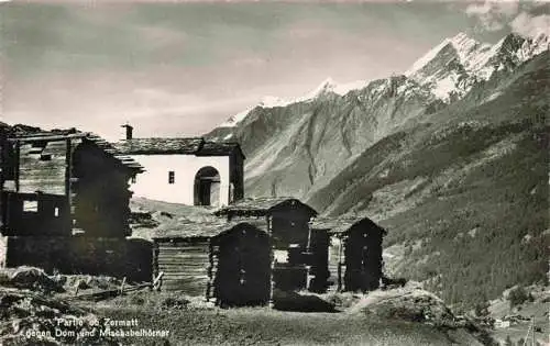 AK / Ansichtskarte  Zermatt_VS Partie ob Zermatt Blick gegen Dom und Mischabelhoerner Walliser Alpen