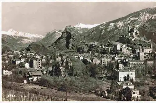AK / Ansichtskarte  SION__Sitten_Seduno_VS Panorama Blick zur Burg Walliser Alpen