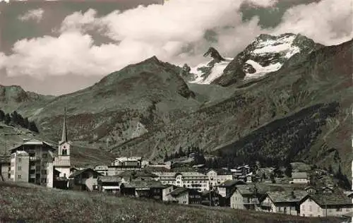 AK / Ansichtskarte  Saas-Fee_VS Panorama Blick gegen Fletschhorn Laquinhorn Walliser Alpen