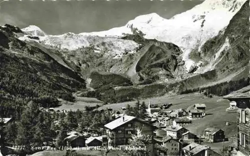 AK / Ansichtskarte  Saas-Fee_VS Panorama Blick gegen Allalin und Alphubel