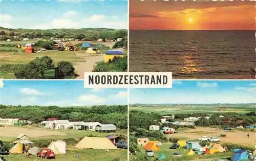 AK / Ansichtskarte 73982326 Noordwijkerhout_NOORDWIJK_aan_Zee_NL Campingplatz Sonnenuntergang an der Nordsee