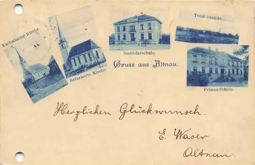 AK / Ansichtskarte  Altnau_TG Kirchen Sekundarschule Total Primar-Schule