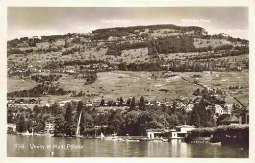 AK / Ansichtskarte  VEVEY_VD et Mont Pélerin Ansicht vom Genfersee aus