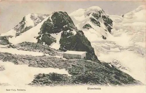 AK / Ansichtskarte  Diavolezzahuette_2973m_GR Berghuette Gletscher