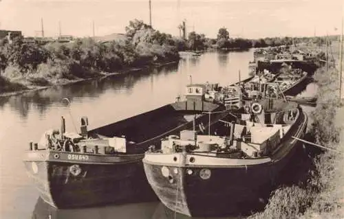 AK / Ansichtskarte  Henningsdorf Partie an der Havel Frachtkaehne